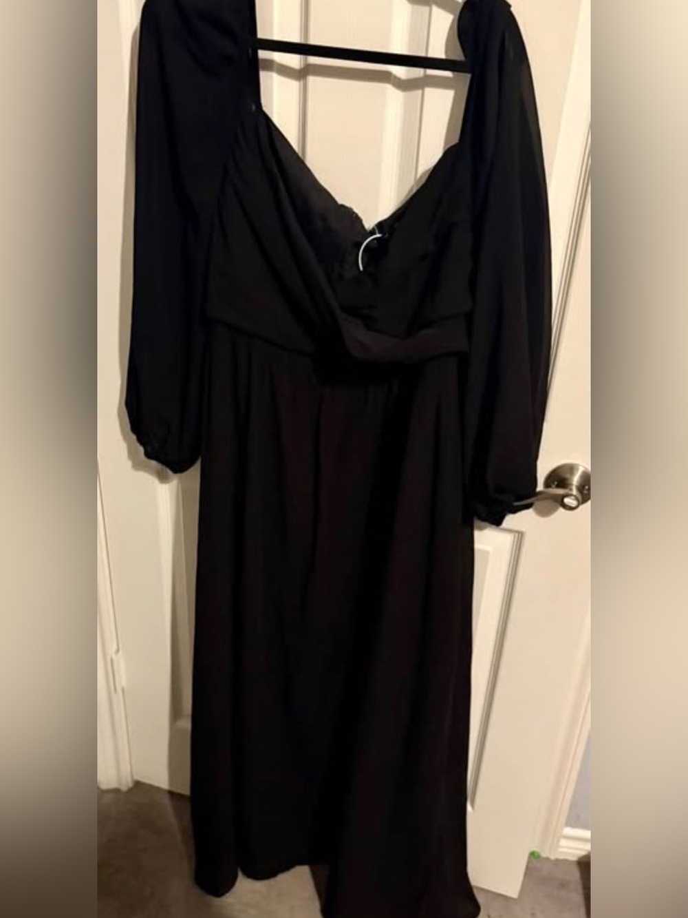 55- NWT Black Long Sleeve off the shoulder Dress